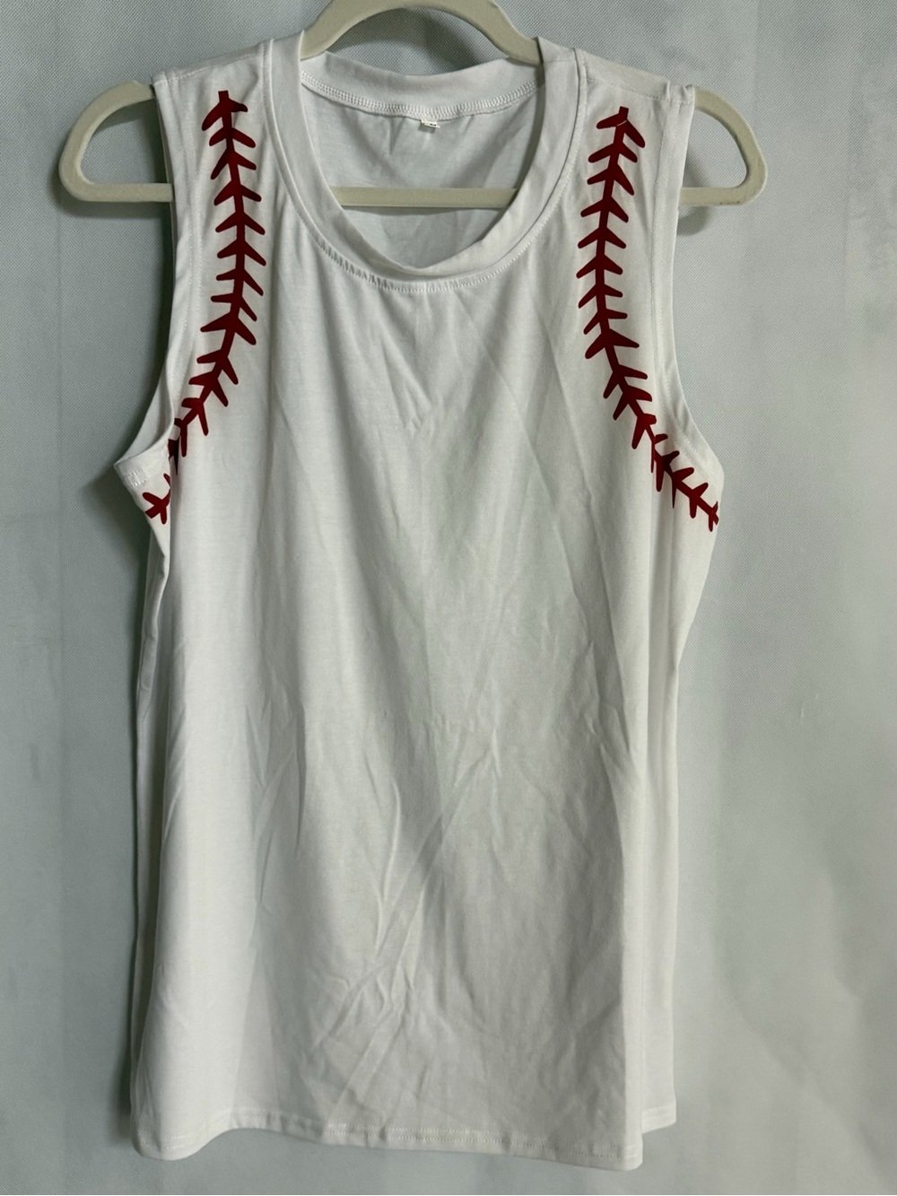 Baseball Stitch Graphic Tank Top L